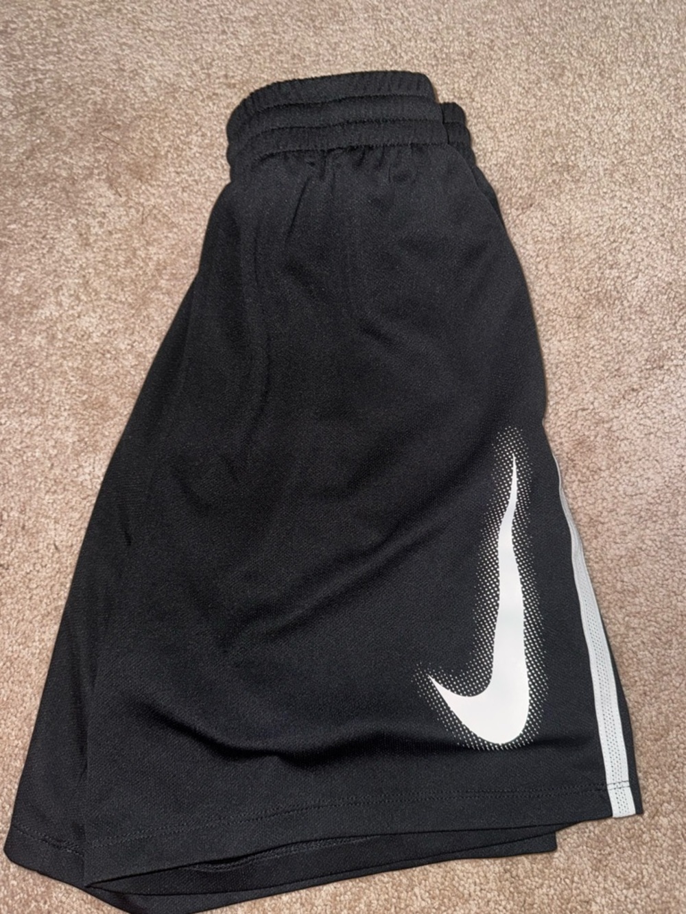 Nike Black Shorts with White Swoosh Accent